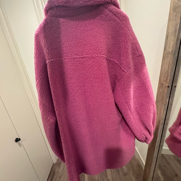 Avec Les Filles Pink Teddy Jacket - Picture 2 of 4